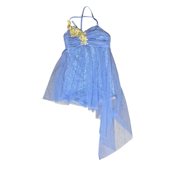 Weissman | Stop Where You Are Tulle Overlay Biketard Dance Costume, Size IC MC - Picture 3 of 6